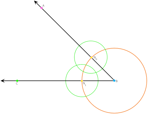 C++ Wykobi Computational Geometry Library Bisecting An Angle - Copyright Arash Partow