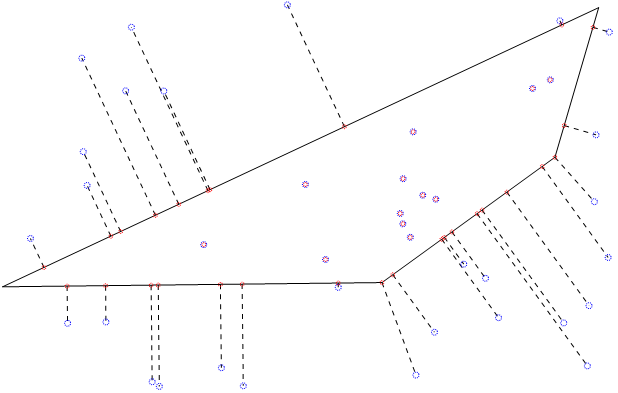 C++ Wykobi Computational Geometry Library Closest Point On Quadix From External Points - Copyright Arash Partow